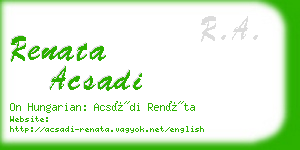 renata acsadi business card